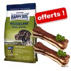 Croquettes Happy Dog Supreme 12,5/15 kg + os à mâcher