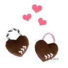 Dog Toy Plush Heart Cara