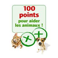 Don de 100 points pour aider les animaux Don de 100 points pour aider les animaux