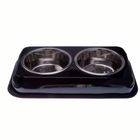 Doppiaciotola in acciaio - nero metallico