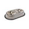 Double Pet Bowl, Stainless Steel