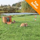 Enclos pour rongeur avec toit grillagé