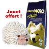 Forza 10 sac de 15 kg + jouet en peluche hérisson !