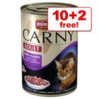 400g Animonda Carny Adult Wet Cat Food - 10 + 2 Free!*
