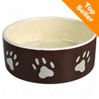 Gamelle pour chien et chat en céramique, marron