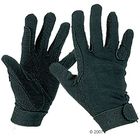 Gants d'équitation noirs en jersey de coton