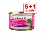 5 + 1 gratis! Feline Porta 21 kattenvoer- 6 x 156 g