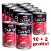10 + 2 gratis! 400 g Animonda GranCarno