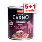 5 + 1 gratis! 6 x 400 g Animonda GranCarno Adult