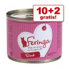 10 + 2 gratis! 12 x 200 g Feringa Nassfutter