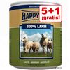 5 + 1 ¡gratis! 6 x 800 g Happy Dog Pur