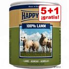 5 + 1 ¡gratis! 6 x 800 g Happy Dog Pur