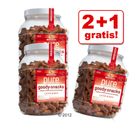 2 + 1 gratis! 3 x 600 g Meradog pure Goody Snacks