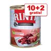 10 + 2 gratis! 12 x 800 g Rinti Kennerfleisch