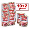 10 + 2 gratis! 12 x 800 g Rinti Pure Kød for Kendere