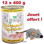 Grau menu gourmand 12 x 400 g + Souris en peluche offerte !