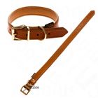 Heim Lederhalsband Buffalo, cognac