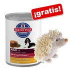 Hill's Canine 12 x 370 g + Peluche Erizo Zotti  ¡gratis!
