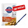 Hill's Feline 24 x 100 g + Collar My Home azul ¡gratis!