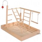Holzspielplatz für Sittiche