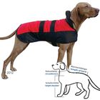 Hundemantel Eisbär rot/schwarz