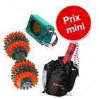 Jouets à rapporter : clicker + os + pochette à friandises