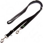 Laisse pour chien doublée Hunter, noire