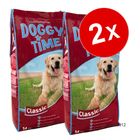 Lot de croquettes pour chien Doggy Time Classic 2 x 14 kg
