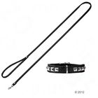 Lot Hunter Rocky petit, noir : collier + laisse pour chien