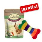Lukullus en bolsita 12 x 300g + Hueso de peluche ¡gratis!