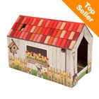 Maisonnette pour chat Home avec griffoir, jardin printanier