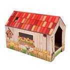 Maisonnette pour chat Home avec griffoir, jardin printanier