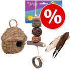 Naturbelassenes Spiel- und Spass-Set für Vögel
