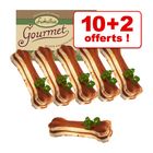 10 + 2 offerts ! Os à mâcher Lukullus Gourmet 5 cm