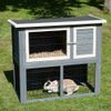 Outback Konijnenhok Compact Grey met ren