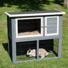 Outback Konijnenhok Compact Grey met ren