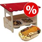 Overdekt voerstation + snackpakket voor kleindieren