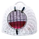 Panier de transport pour chat et petit chien, osier blanc