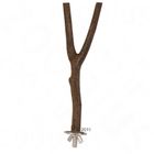 Perchoir pour oiseaux en forme de Y en bois naturel