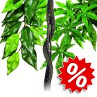 2 plantes artificielles en soie + liane Flexible Hagen