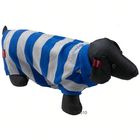 Polo pour chien Rodney Pique Stripes bleu et gris