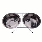 Porte-gamelles avec deux écuelles en inox