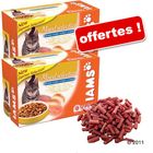 Sachets fraîcheur Iams 24 x 100 g + Friandises Dokas