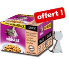 Sachets fraîcheur Whiskas 24 x 100 g + porte-clés offert !