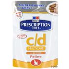 Sachets repas pour chat Hill's Prescription Diet C/D poulet