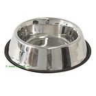 Stainless Steel Food Bowl with Rubber Base
