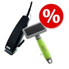 Varčno pakiranje: strižnik Moser Rex  +  krtača Moser