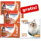 12 x 100 g Iams Frischebeutel + Cute Cats Kalender gratis!
