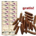 12 x 800 g Paté per cani Terra Canis + mini würstel gratis!