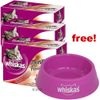 36 x 85 g Whiskas Oh so.... Pouches + Food Bowl Free!